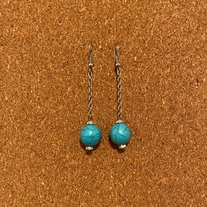 Sterling Silver Turquoise Drop Earrings